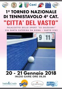 Locandina torneo tennis tavolo