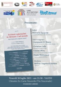 Locandina Presentazione Scrittori e giornalisti in Abruzzo e nel mondo