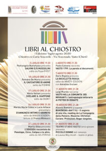 Locandina libri al chiostro 2020